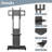 Heavy Duty Universal Floor Tv Stand Mobile Tv Cart With Shelf For 32"-65'' Led Lcd Tv Vertical/ Horizontal Display
