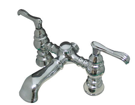 Hot Springs Double Handle Deck Mounted Clawfoot Tub Faucet