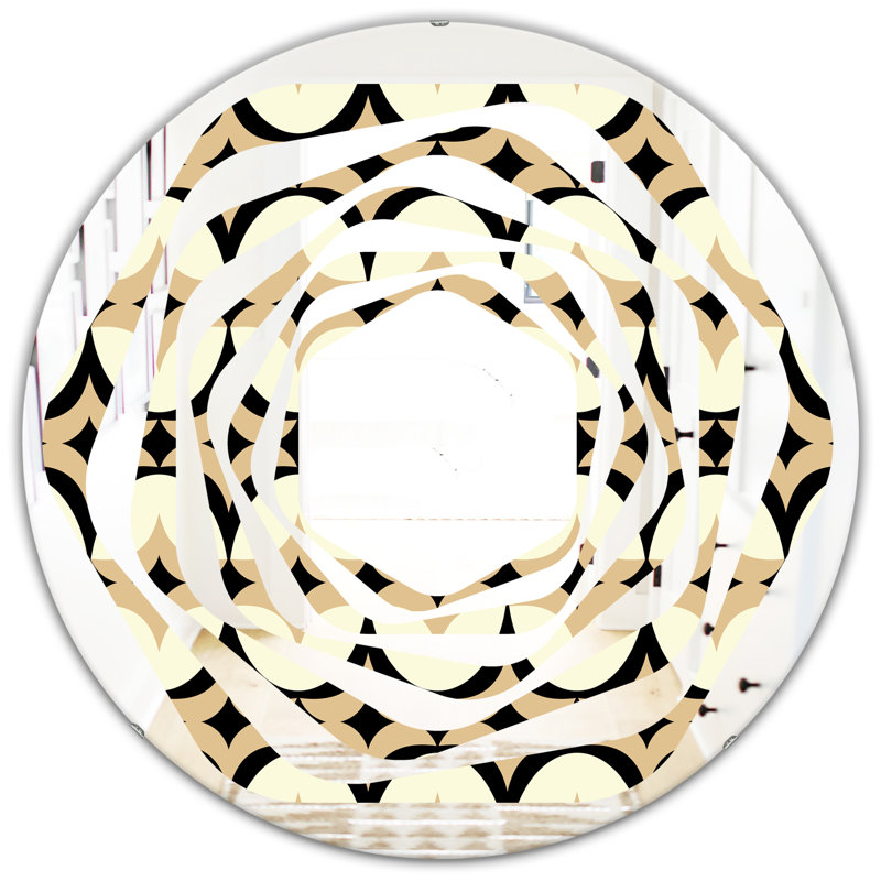 Miroir mural Whirl Cottage Americana, 23,6 po x 23,6 po, Motif géométrique abstrait VII