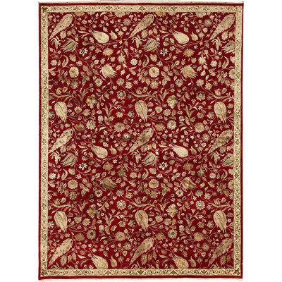 Hand-Knotted High-Quality Red Area Rug