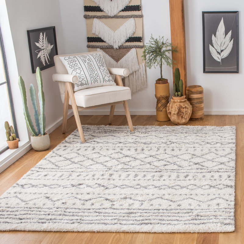 Develin Performance Chevron Rug, Rectangle 10' x 14', Ivory/Gray