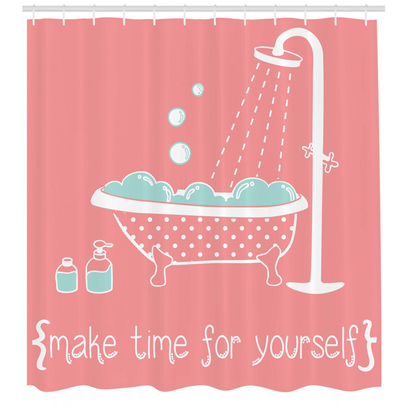 Shower Curtain with Hooks Included, 75" H x 69" W