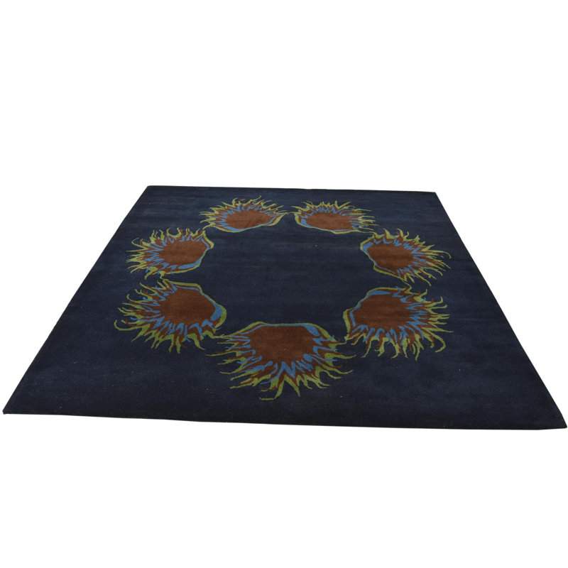 Square Otto Navy Blue Rug