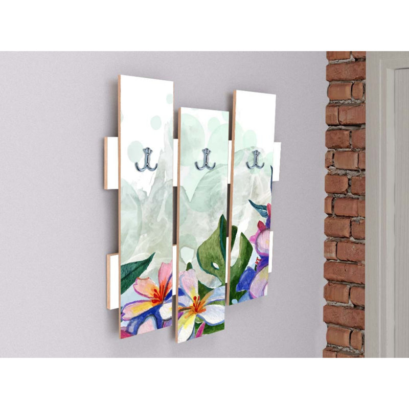 Portemanteaux mural blanc / vert Biehle