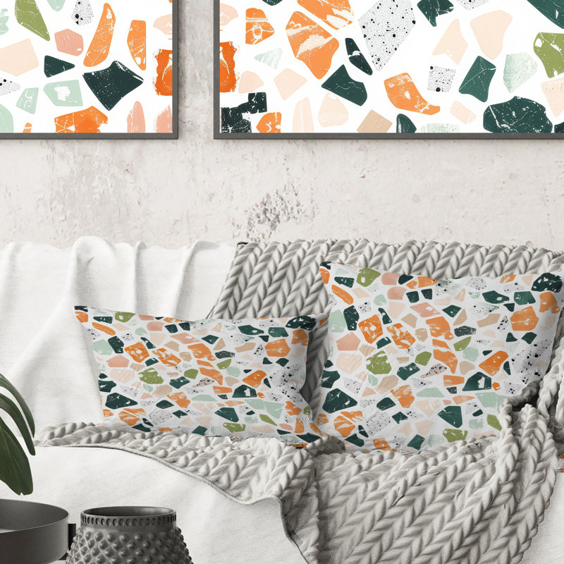 Coussin lombaire Piles Green Tiles II - Tiles