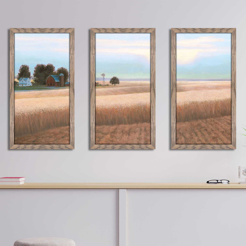 "Family Farm No Couple" par James Wiens, impression sur acrylique 3 pièces, H 33,5 po x l 52,5 po x P 1 po