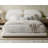 Extra Thick Upholstered Platform Bed Frame with Luxury Split Headboard, Easy Assembly, White,King