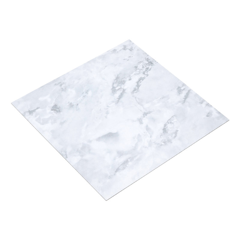 Bennit Peel and Stick 45.72cm x 45.72cm PVC Singular Tile in White