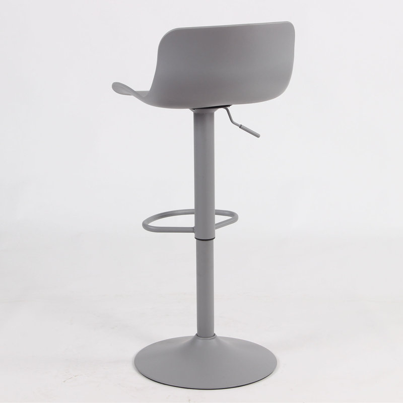 Adjustable Height Counter Stool with Metal Frame, Grey
