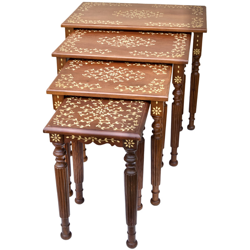Solid Wood Nesting End Table