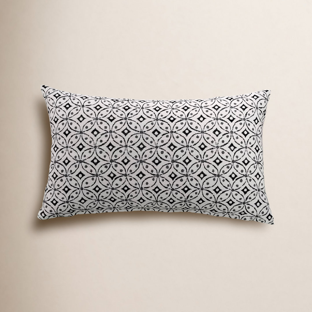 Liza Pillow Cover & Insert Rectangle in White/Black (Set of 2) Birch Lane™