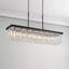 Lustre rectangulaire en cristal noir antique à 8 lumières 39,4 po Gisela