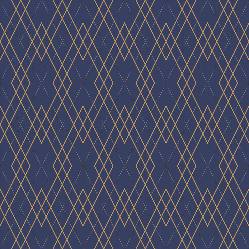 Carreau de papier peint adhésif Christyl Smooth, Bleu foncé, L 126 po x l 24 po