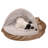Faux Sheepskin Round Hooded Orthopedic Dog Bed-1941309780-1941309786