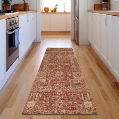 Premium Machine Washable Cerrito Paprika Rug
