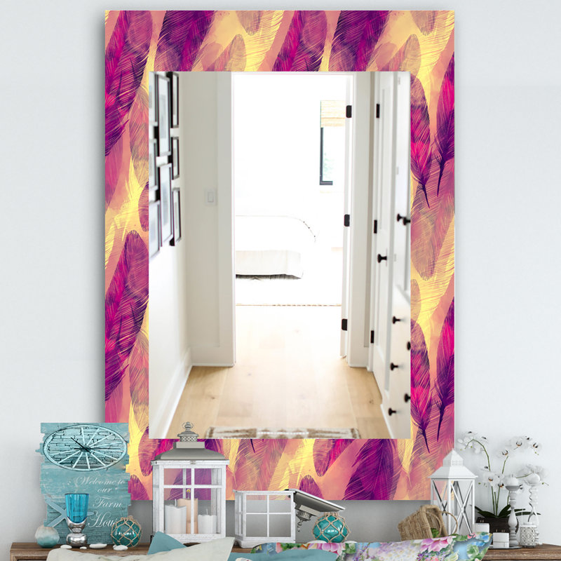 Miroir de salle de bain/meuble-lavabo plumes, H 24 po x l 32 po