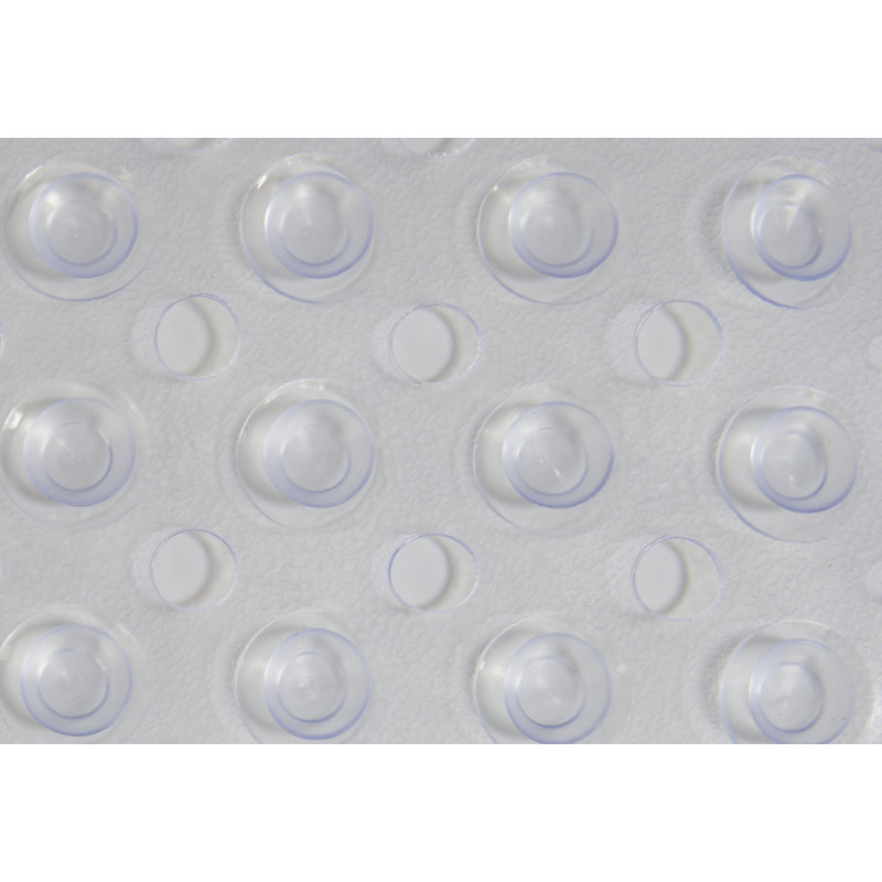 Tapis de douche géométrique antidérapant Tadlock, Blanc