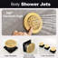 Système de douche à barre coulissante 12 po, ensembles de douche ronds, pomme de douche à pluie complète et combiné à 3 jets, fixation murale-105706884