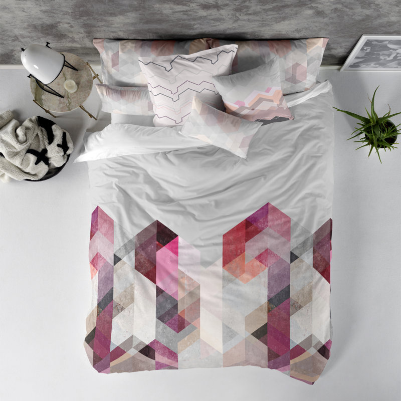 Amillie Cotton Geometric Shapes Duvet Cover, 220 x 240cm Duvet Cover