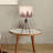 Marcele 1 Light Table Lamp With Matte Black Finish And Natural Cream With Black Forest Pattern Shade