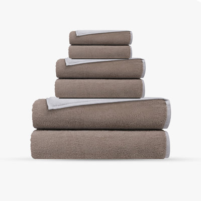Double Face 6 pcs Turkish Towels Set