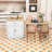 Sleek Multi-Use Kitchen Island with Retractable Dining Area, Ample Storage, and Integrated Charging-1908494265