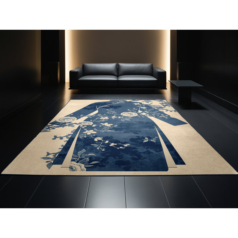 Tapis gris traditionnel lavable à la machine Parkdale, 4 x 6