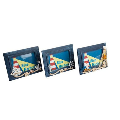 Rebecka Blue Single Picture Frame - Frames Included: 3