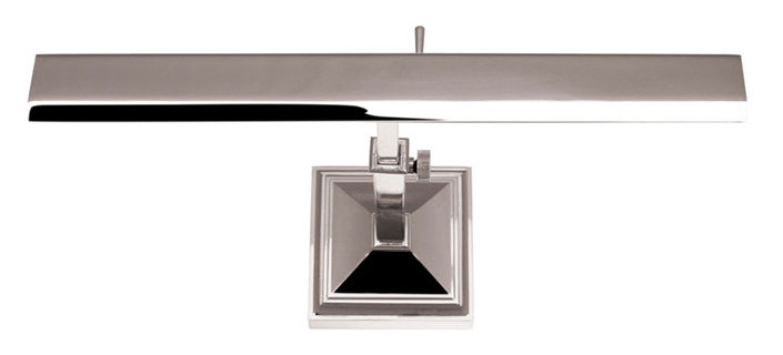 Lampe pour tableau à DEL 1 lumière à intensité variable Hemmingway, Nickel poli