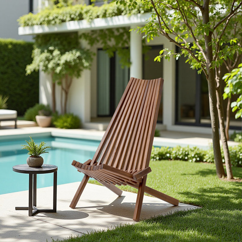 Chaise pliante en bois