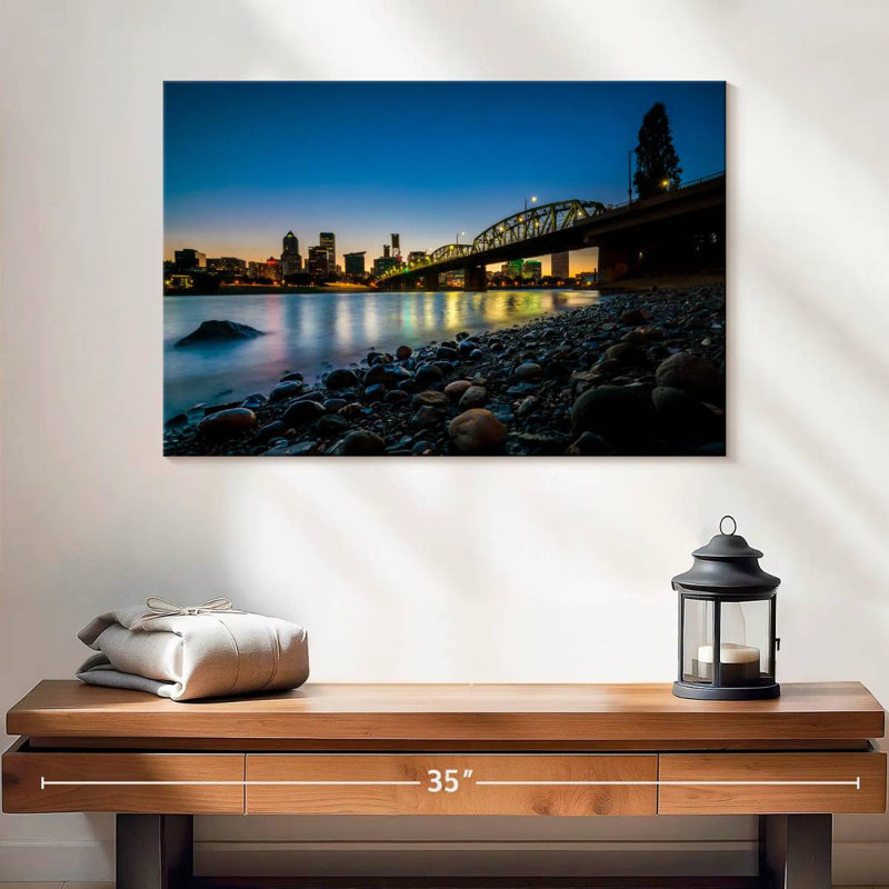 Sireci Portland Skyline Night, 16" H x 24" W