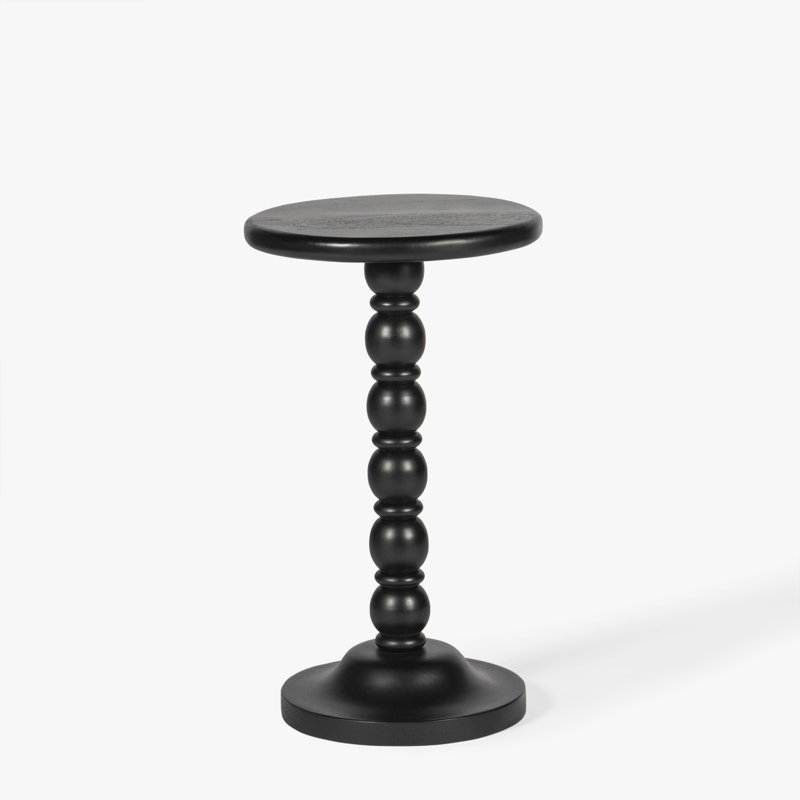 Table à boissons Isabel, Noir, H 24 po x l 24 po x P 14 po