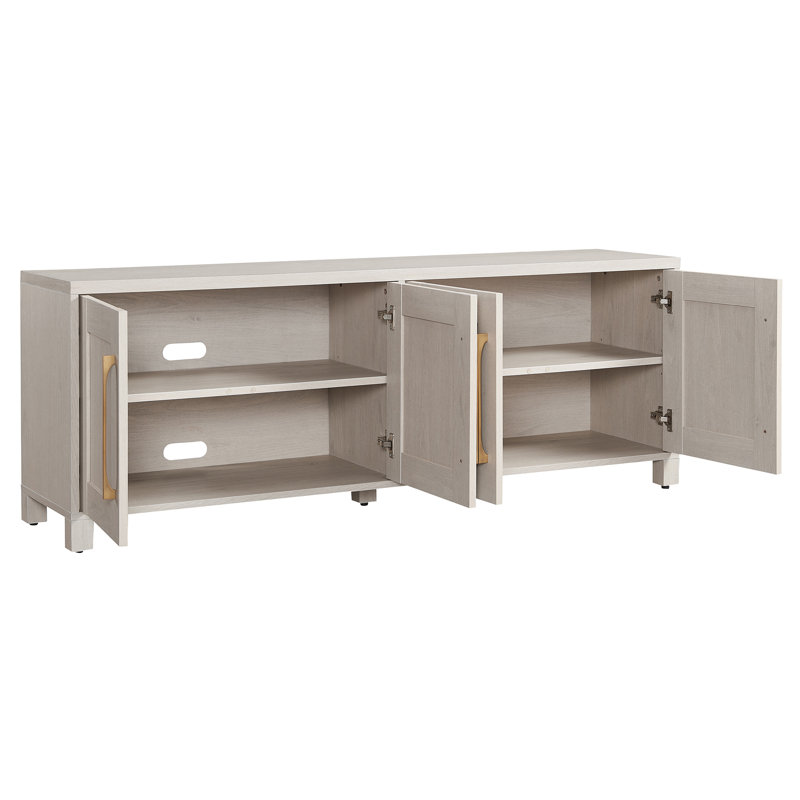 Acorn Oaks Unfinished TV Stand for TVs up to 75", Alder White