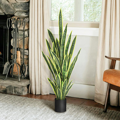 Plante de serpent artificielle Sansevieria en pot