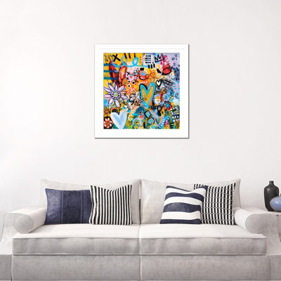 «Immersed In Optimism II», reproduction d'art murale, papier d'art encadré