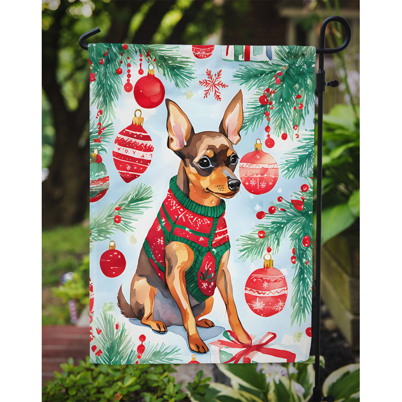 Drapeau de jardin en polyester à 2 faces, H 15,5 po x l 11,25 po