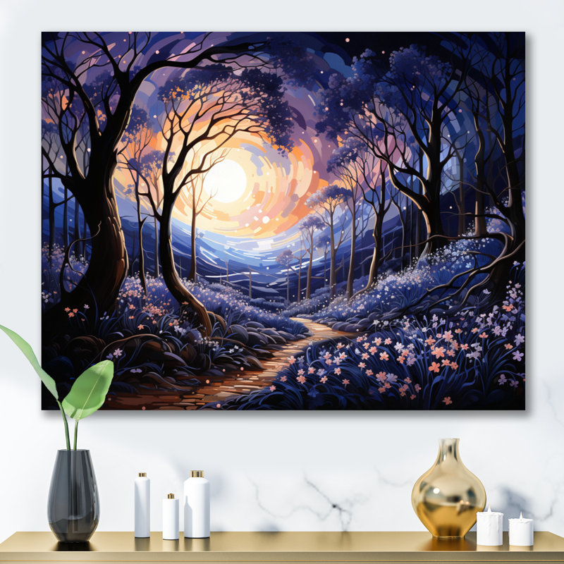 Bluebonnets Flower Blissful VII - Blue Bonnets, impressions sur toile, Toile tendue, H 16 po x l 32 po x P 1 po