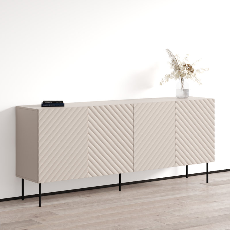 Onda 74.8" Sideboard with Matte Finish, Cashmere