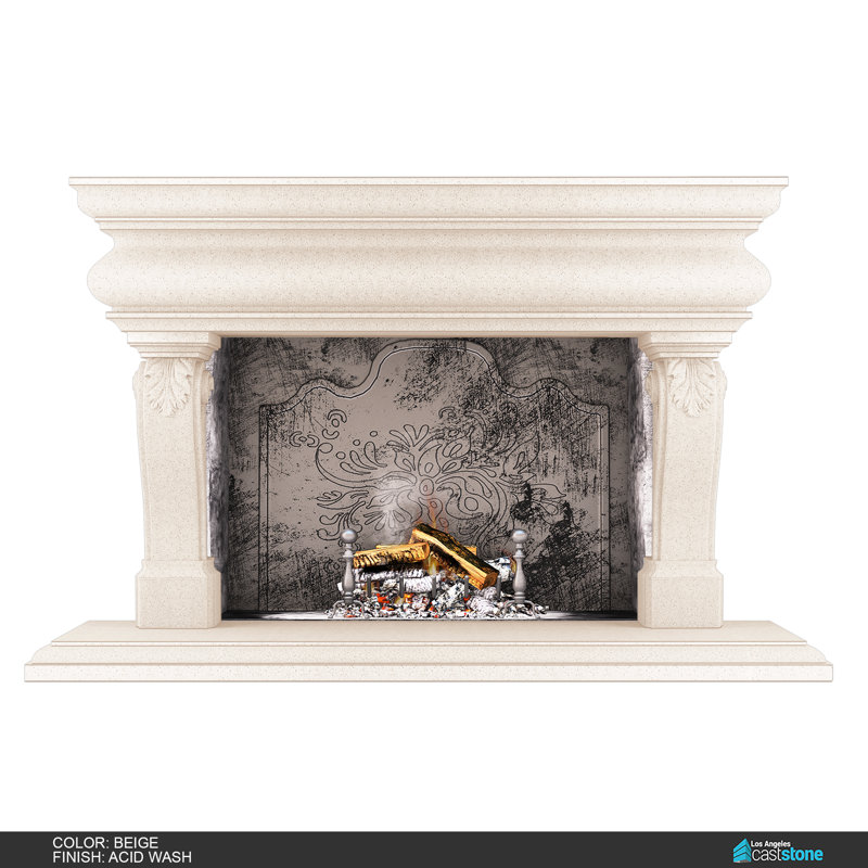 Great Adana Fireplace Surround, Acid Wash Beige