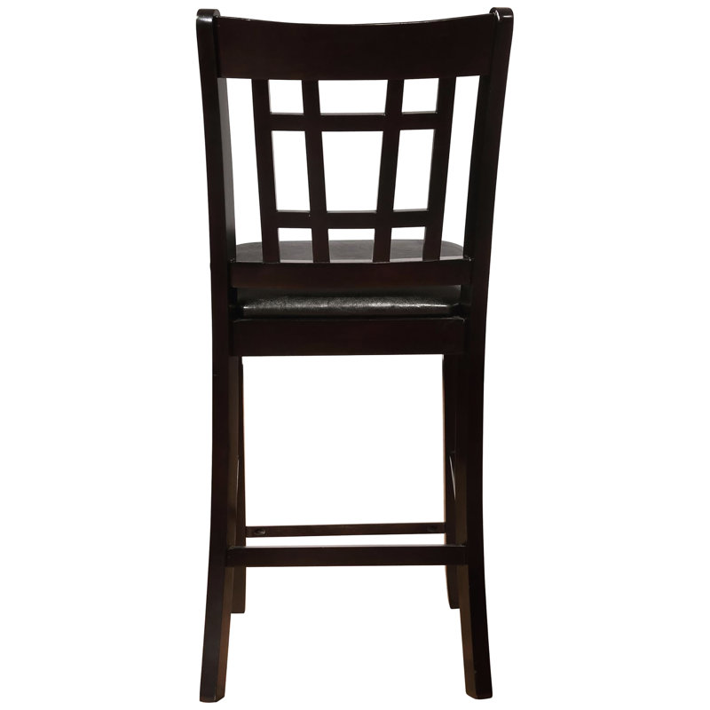 2 tabourets à hauteur de comptoir colorés - dossier et siège confortable noir pour finition de bar avec cuisine rembourrée