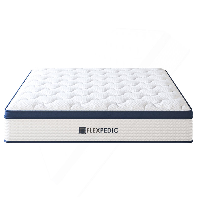 Matelas pour grand lit 10 po, matelas en mousse à mémoire de forme hybride avec espace coton pour un sommeil serré, matelas à fermeté moyenne ferme avec soutien plus fort, isolement des mouvements et soulagement de la pression
