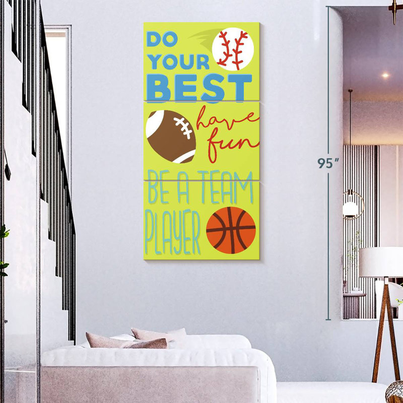 Sports Is Fun Do Your Best, 75" H x 36" W