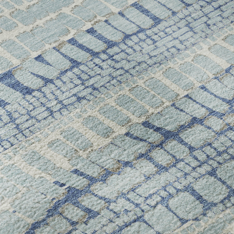 Tapis abstrait lavable à la machine Premium, Ciel, Tapis de couloir 2 pi 3 po x 7 pi 6 po