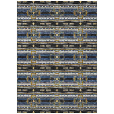 Machine Washable Indoor/Outdoor Chantille ACN2688 Tribal Rug