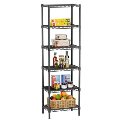 6 Tier Shelf Adjustable Storage Mesh Gaps Metal Utility Shelves