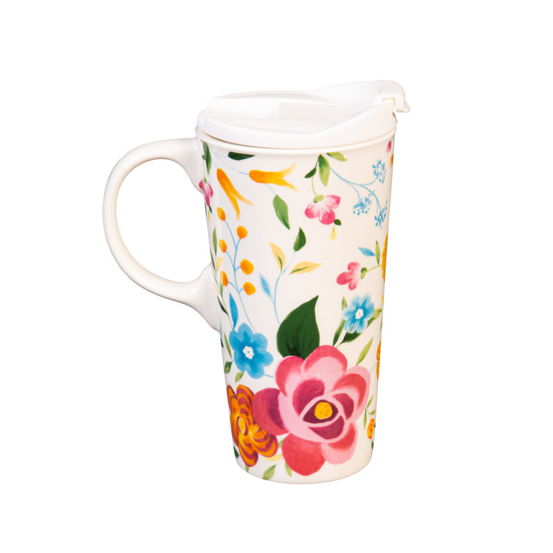 Boîte-cadeau en céramique 17 oz, Flower Brights II