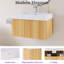 Meuble-lavabo mural simple 30 po avec plateau intégré en résine blanche-367758689