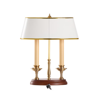 Lampe de table à deux bougies 15"