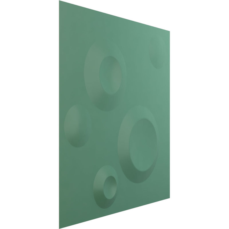 Panneau mural 3D décoratif Cole EnduraWall, L 19 5/8 po x H 19 5/8 po, Brume de mer métallique nacrée universelle