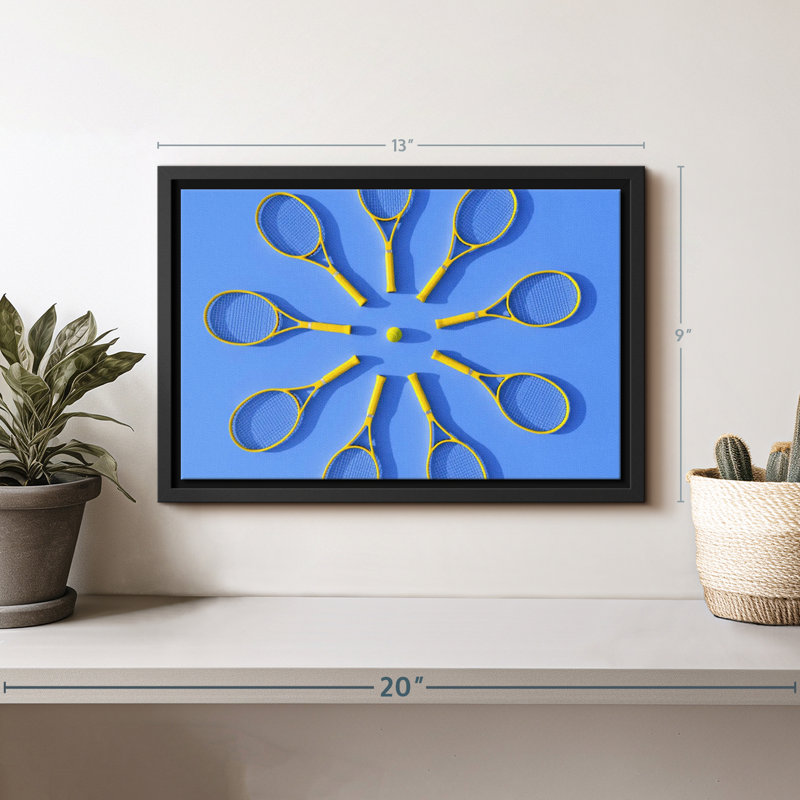 Cercle de raquette de tennis, art mural, H 13 po x l 9 po